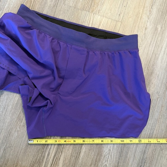 Lululemon Mens Medium Fast & Free 3" Lined Split Shorts Purple - Picture 9 of 9